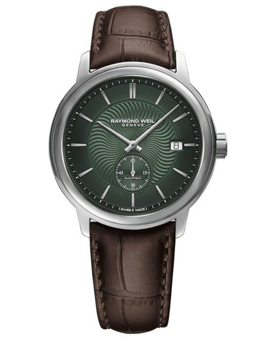 Maestro Men’s Automatic Small Seconds Brown Leather Watch, 39.5mm