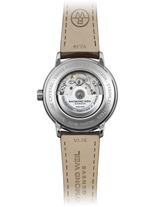 Maestro Men’s Automatic Small Seconds Brown Leather Watch, 39.5mm