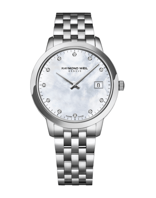 Toccata Ladies White Mother-Of-Pearl Diamonds Quartz Watch, 34mm