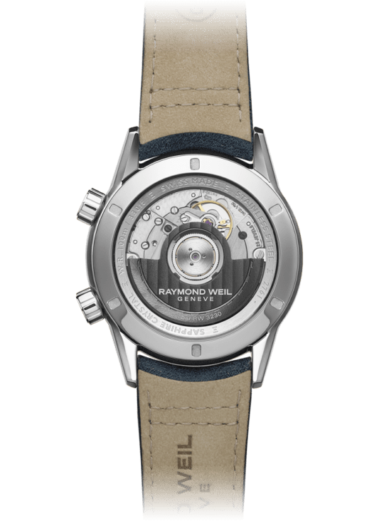 Freelancer Men’s GMT Blue Dial Leather Strap Watch, 41mm