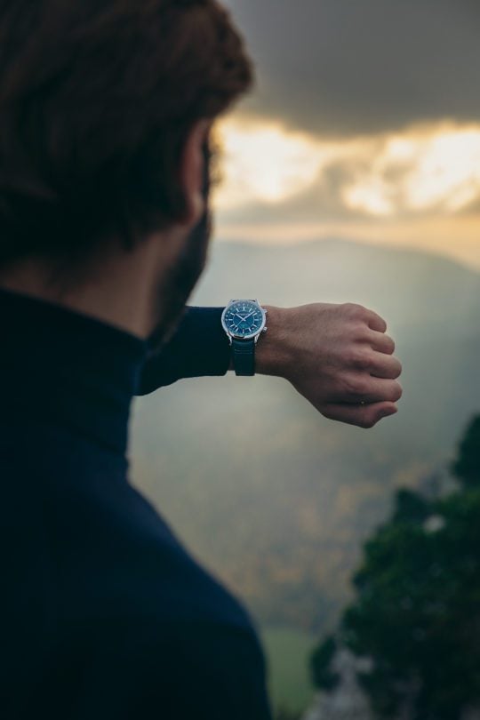 Freelancer GMT Blue Leather Watch, 41mm