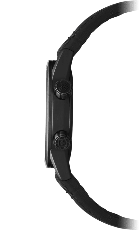 Freelancer GMT Worldtimer Black Leather Watch, 41mm