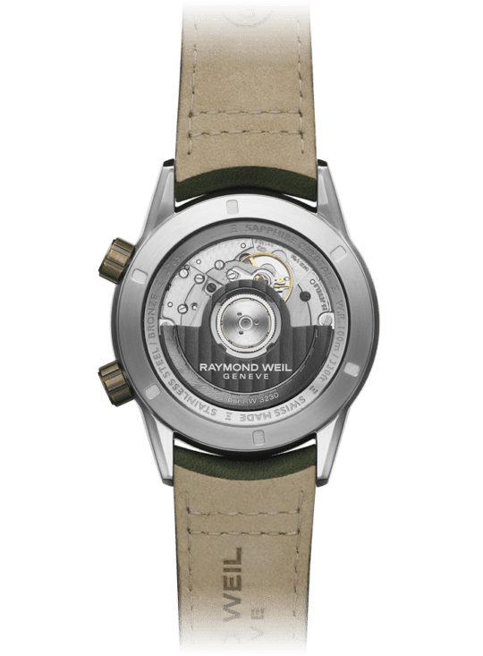 Freelancer Men’s GMT Worldtimer Green Dial Leather Strap Watch, 41mm