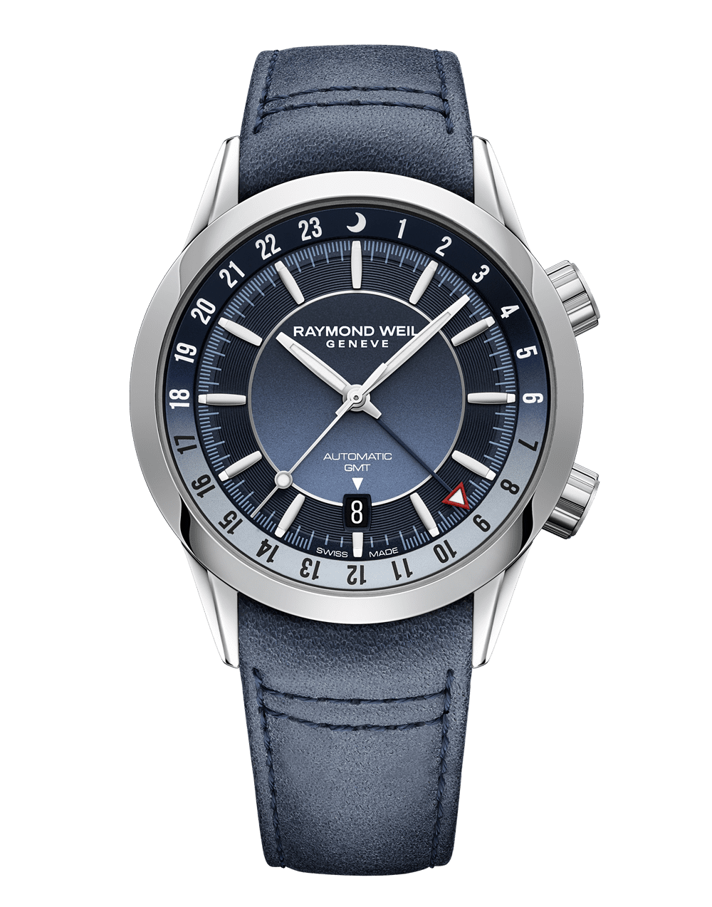 Freelancer GMT Blue Leather Watch, 41mm