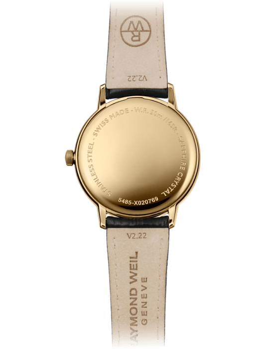 Toccata Men’s Quartz Gold PVD White Dial Leather Strap Watch, 39mm