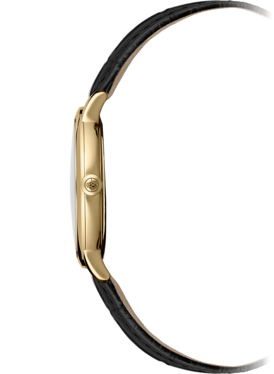 Toccata Men’s Classic Gold PVD Leather Quartz Watch, 39 mm