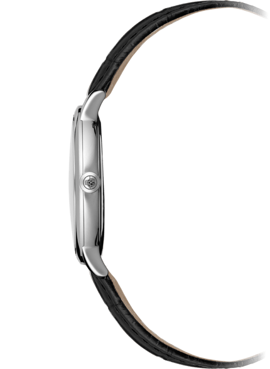 Toccata Men’s Classic White Dial Leather Quartz Watch, 39mm