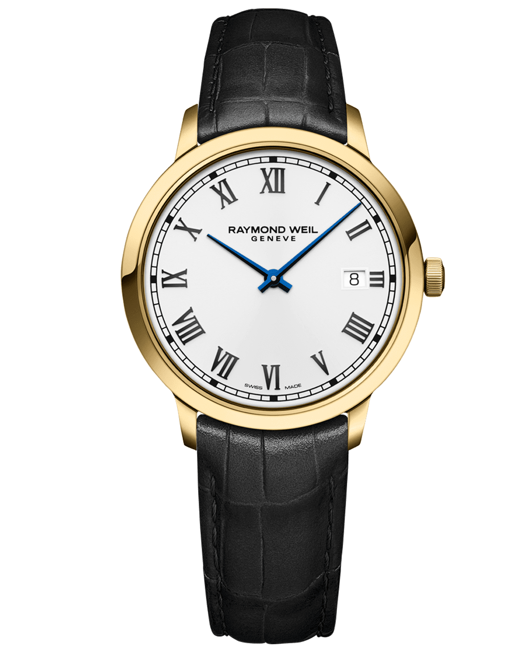 Toccata Men’s Classic Gold PVD Leather Quartz Watch, 39 mm