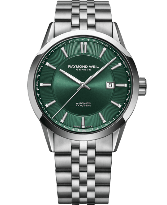 Freelancer Men’s Automatic Green Dial Bracelet Watch, 42mm