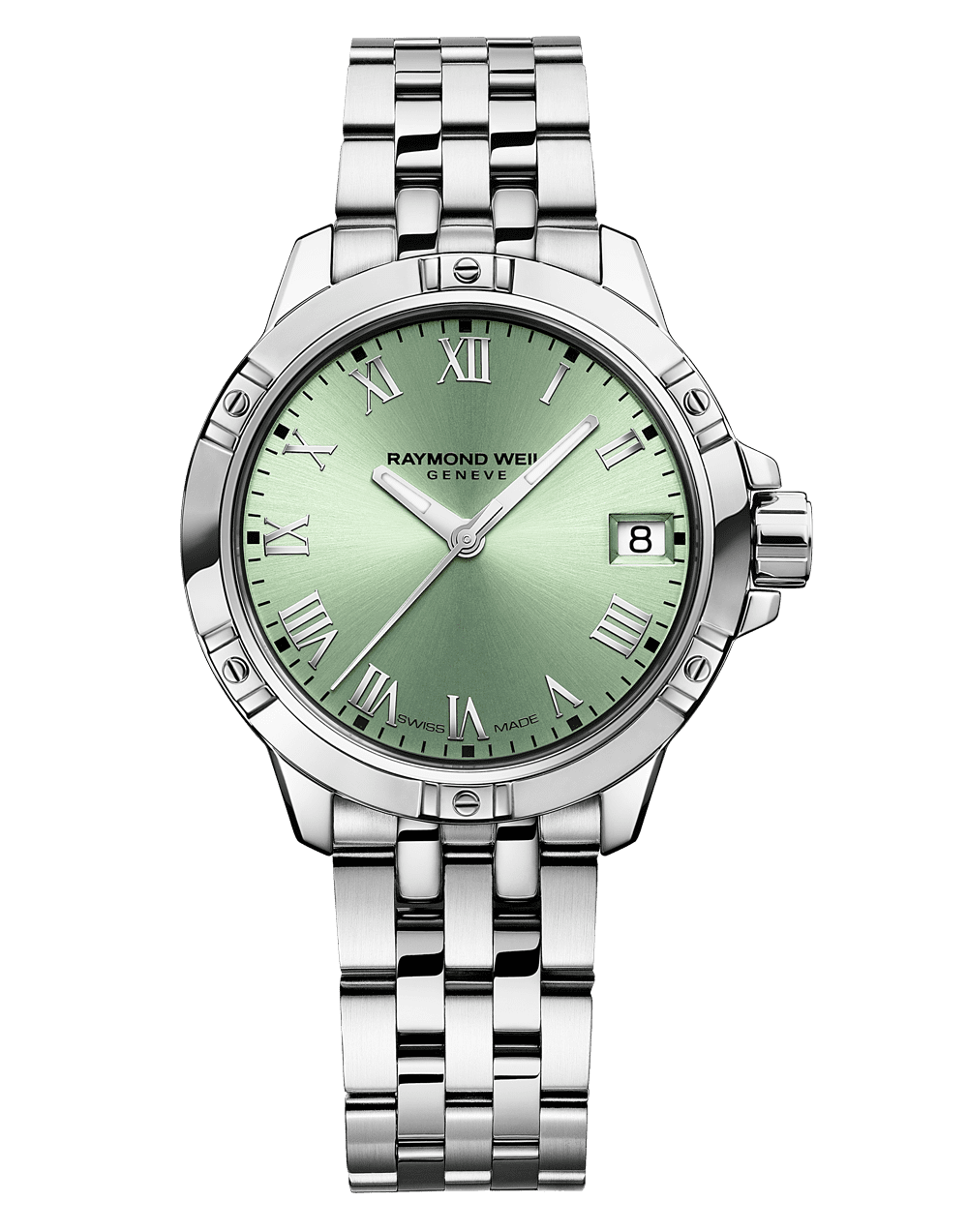 Tango Classic Ladies Quartz Green Dial Steel Date Watch, 30mm