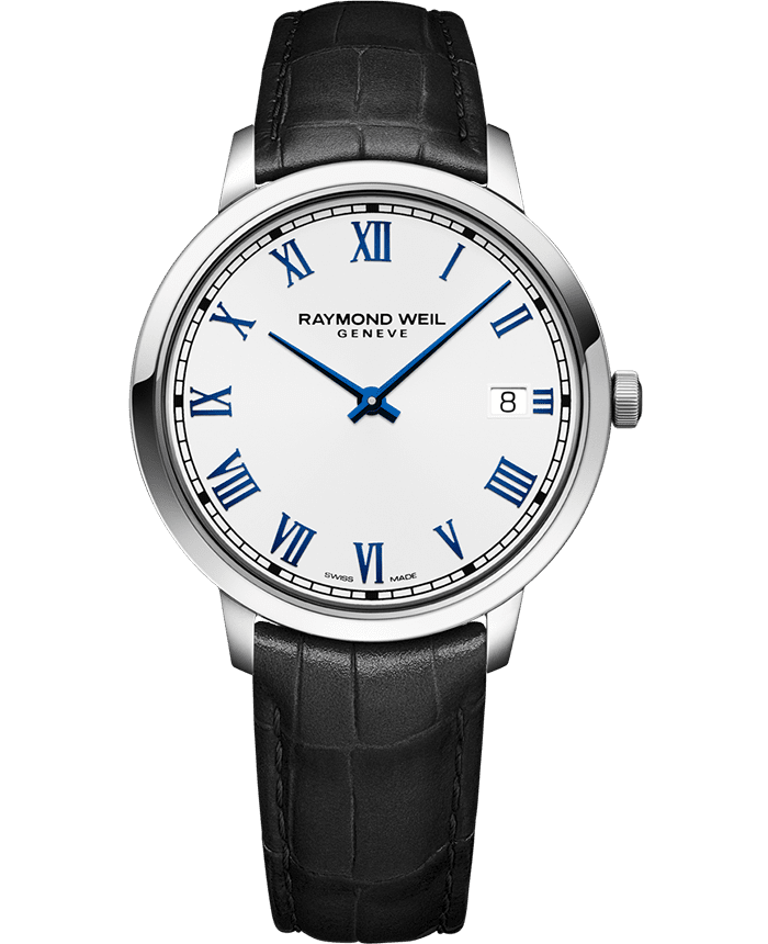 Classic White Dial Leather Quartz Watch - Toccata | RAYMOND WEIL