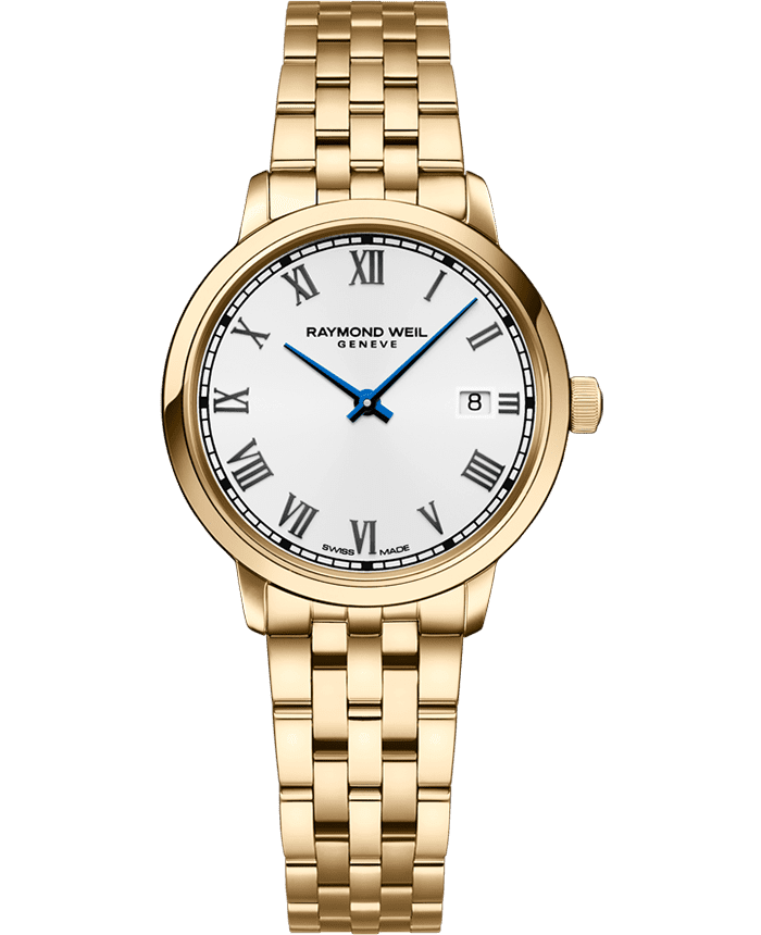 Toccata Ladies Gold PVD White Dial Quartz Watch, 29 mm