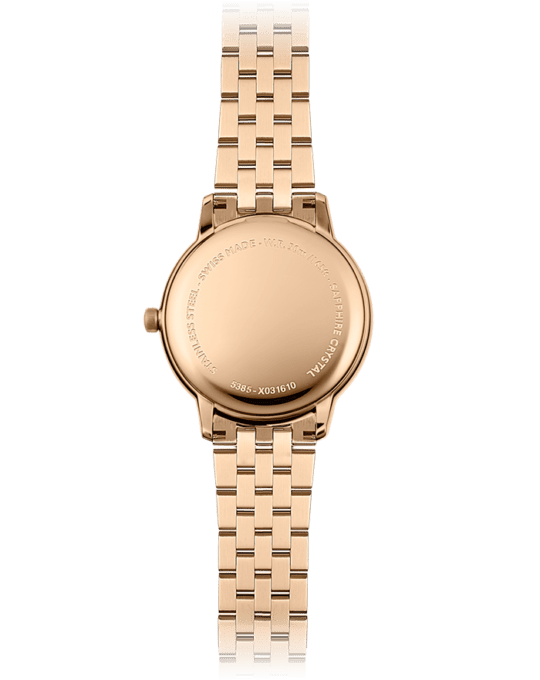 Toccata Ladies Rose Gold PVD 80 Diamonds Quartz Watch, 34 mm