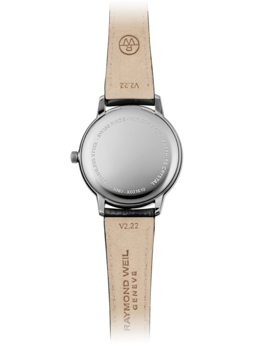Toccata Ladies Black Leather Quartz Watch, 34 mm