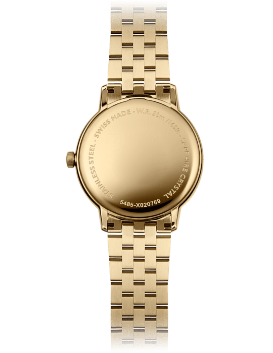 Toccata Men’s Classic Gold PVD White Dial Quartz Watch, 39mm