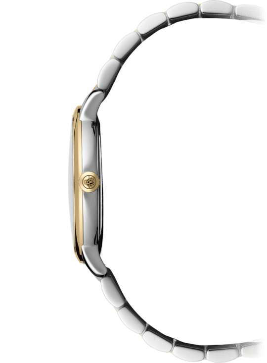 Toccata Men’s Quartz Gold PVD White Dial Two-Tone Bracelet Watch, 39 mm