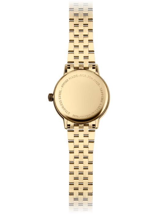 Toccata Ladies Gold PVD White Dial Quartz Watch, 29 mm
