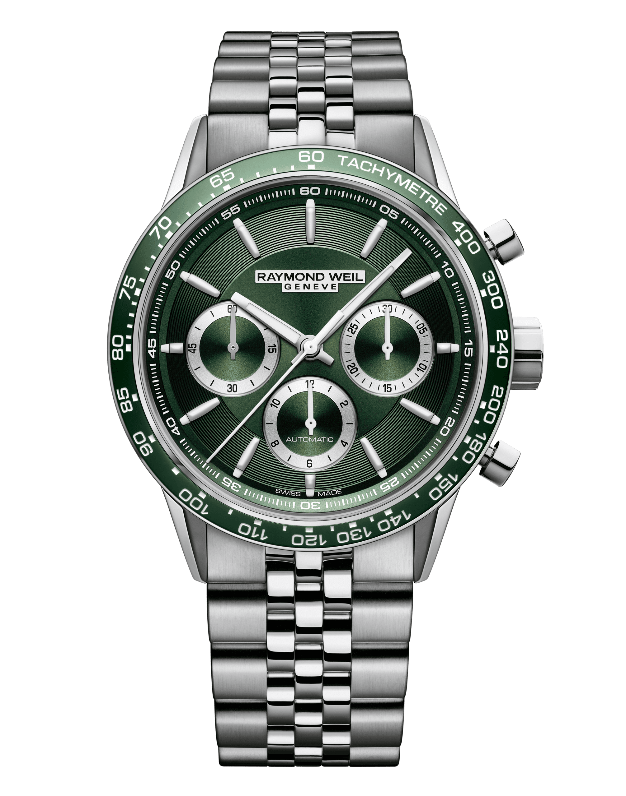 Freelancer Men’s Automatic Chronograph Green Dial Watch, 43 mm