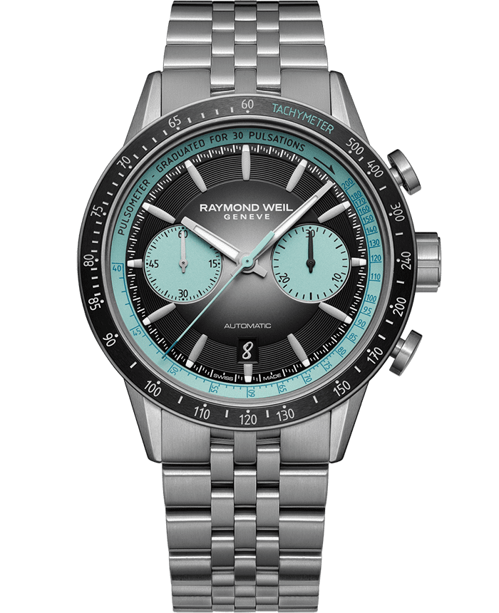 Freelancer Pop Men’s Automatic Chronograph Bi-Compax Titanium Bracelet Watch, 43.5 mm