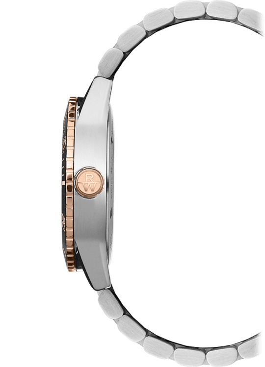 Freelancer Men’s Diver Gradient Black Dial Two-Tone Bracelet Watch, 42.5mm