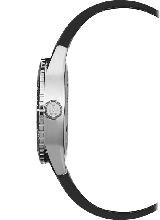 Freelancer Men’s Diver Black Dial Rubber Strap Watch, 42.5mm