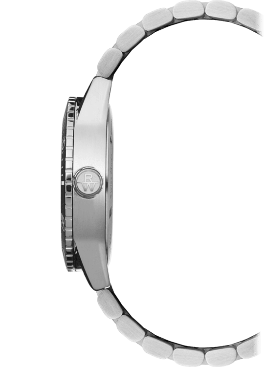 Freelancer Men’s Diver Black Dial Steel Bracelet Watch, 42.5mm