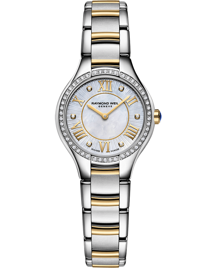 Noemia Ladies Quartz Two-Tone 56 Diamonds Watch, 24mm