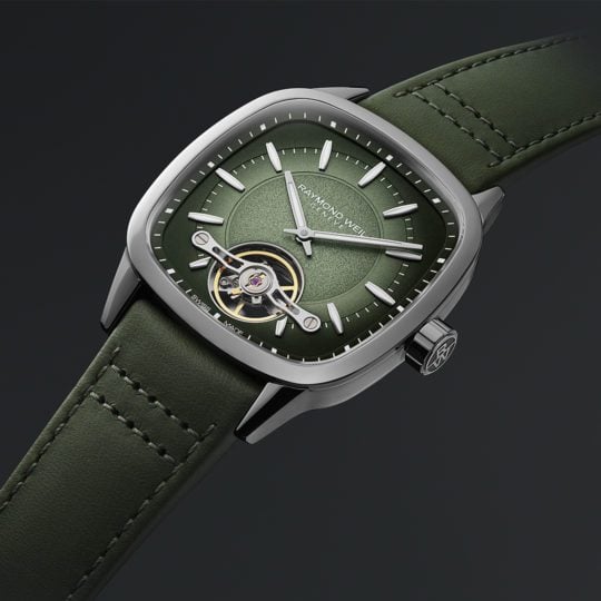 Freelancer Men’s Calibre RW1212 Automatic Green Dial Green Leather Strap Watch, 40 x 40mm