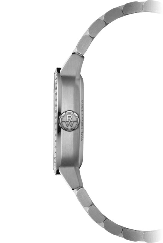 Freelancer Ladies Automatic 60 Diamonds Blue Dial Bracelet Watch, 34.5 x 34.5mm