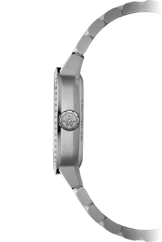 Freelancer Ladies Automatic 60 Diamonds Green Dial Bracelet Watch, 34.5 x 34.5mm
