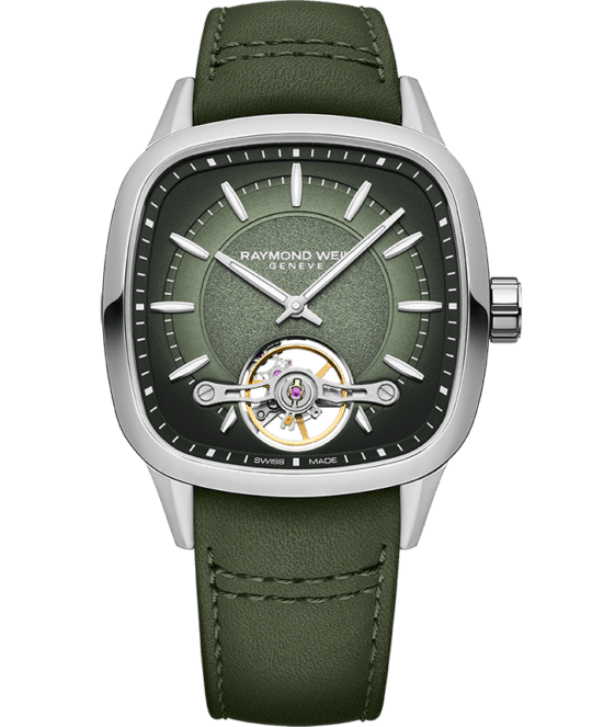 Freelancer Men’s Calibre RW1212 Automatic Green Dial Green Leather Strap Watch, 40 x 40mm