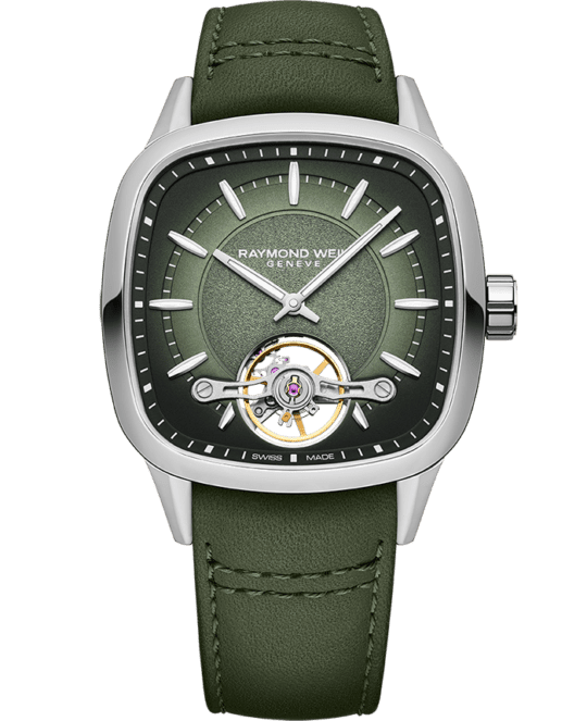 Freelancer Calibre RW1212 Men’s Automatic Green Leather Strap Watch, 40 x 40 mm