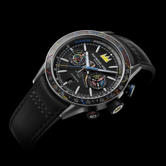 Freelancer Basquiat Men’s Automatic Leather Strap Watch, 43.5MM