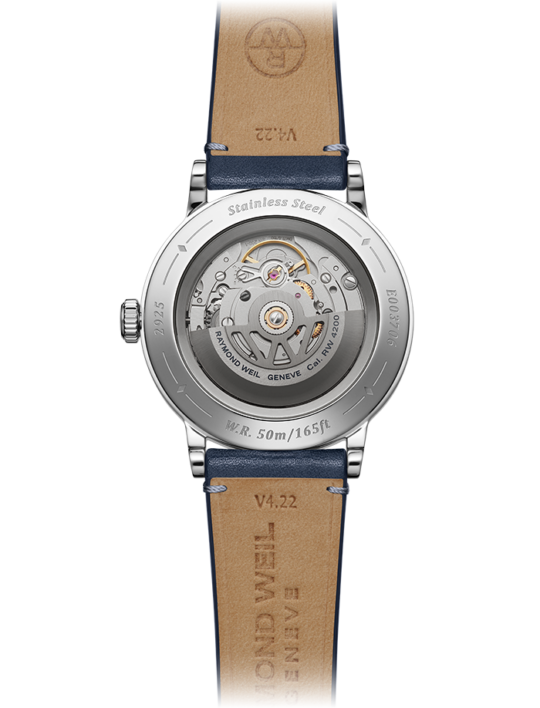Millesime Men’s Automatic Blue Sector Dial Blue Leather Strap Watch, 39.5mm