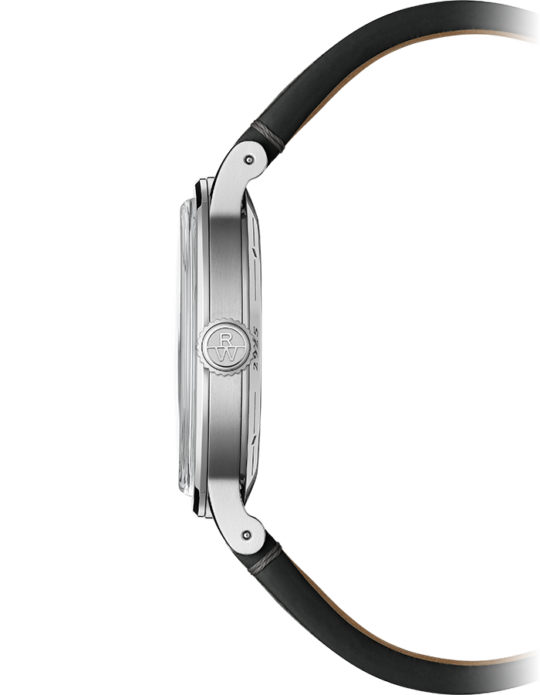 Millesime Men’s Automatic Grey Sector Dial Black Leather Strap Watch, 39.5mm