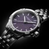 Tango Ladies Quartz Deep Purple Frosted Dial Bracelet Watch, 30mm
