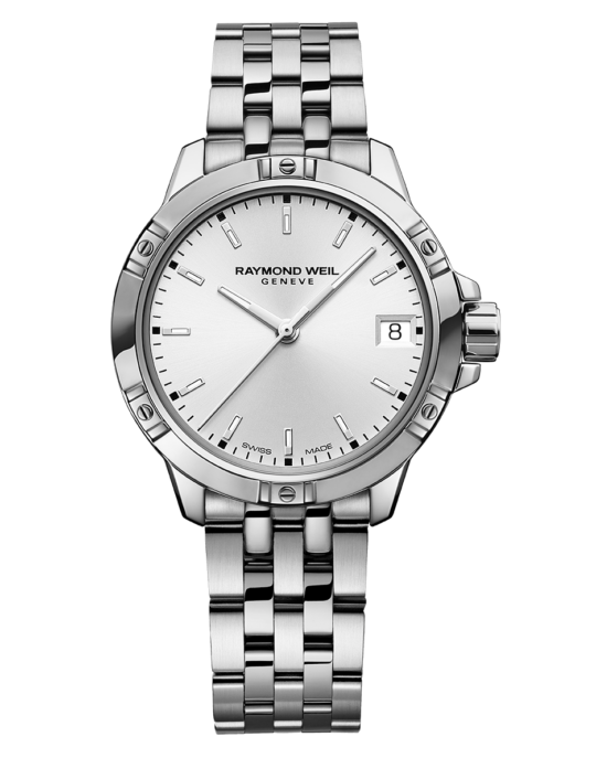 Tango Ladies Quartz Sunrayed White Dial Stainless Steel Bracelet Watch, 30mm
