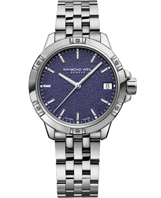 Tango Classic Ladies Quartz Deep Purple Frosted Dial Steel Date Watch, 30mm