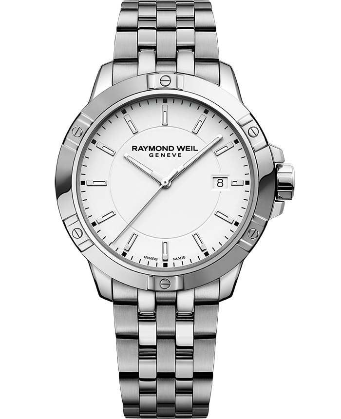 Tango Classic Men’s Quartz White Dial Steel Bracelet Watch, 41mm