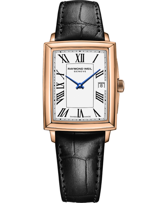 Toccata Ladies Quartz Rose Gold White Dial Leather Strap Watch, 22.6 x 28.1mm