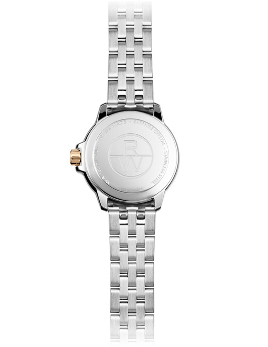 Tango Ladies Quartz Terra Cotta Frosted Dial Two-Tone Bracelet Watch, 30mm