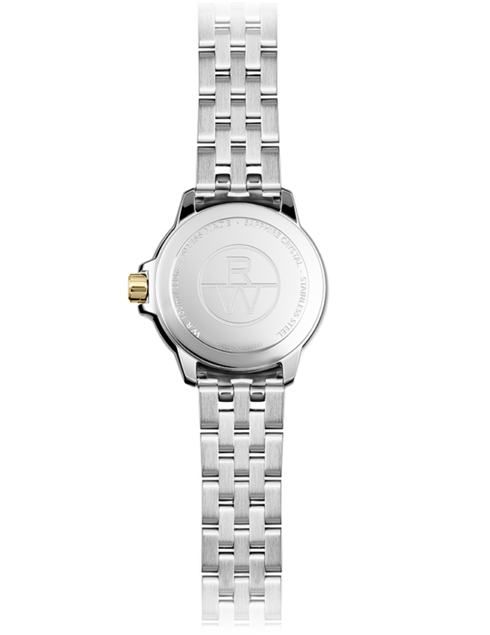 Tango Ladies Quartz Blue Frosted Dial Two-Tone Bracelet Watch, 30mm