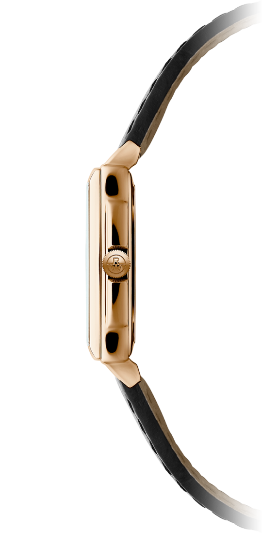 Toccata Ladies Quartz Rose Gold White Dial Leather Strap Watch, 22.6 x 28.1mm