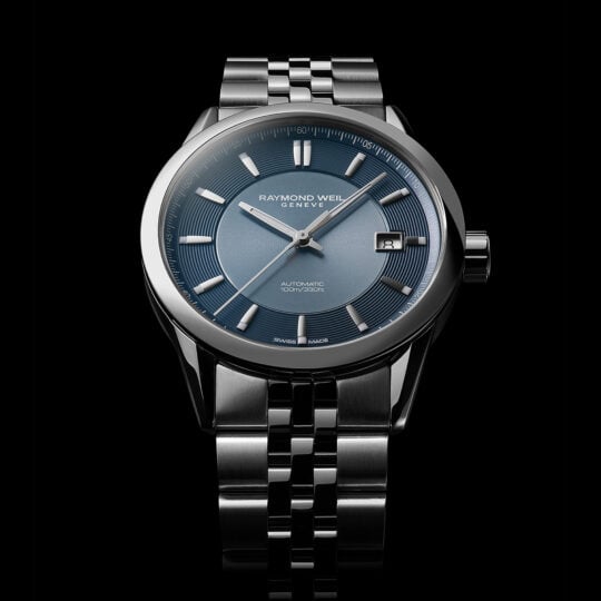 Freelancer Automatic Blue Dial Stainless Steel Bracelet Watch, 38mm