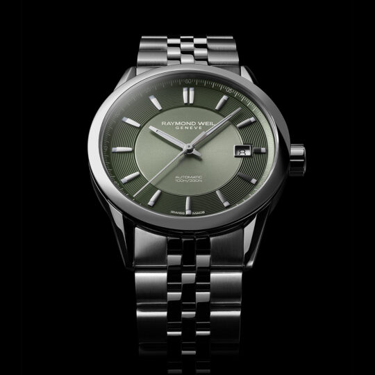 Freelancer Automatic Olive Green Dial Stainless Steel Bracelet Watch, 38mm