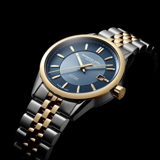 Freelancer Automatic Blue Dial Stainless Steel Two-Tone Bracelet Watch, 38mm