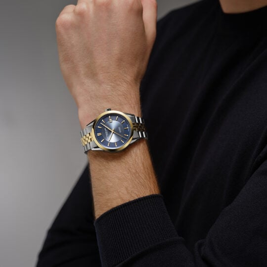 Freelancer Automatic Blue Dial Stainless Steel Two-Tone Bracelet Watch, 38mm