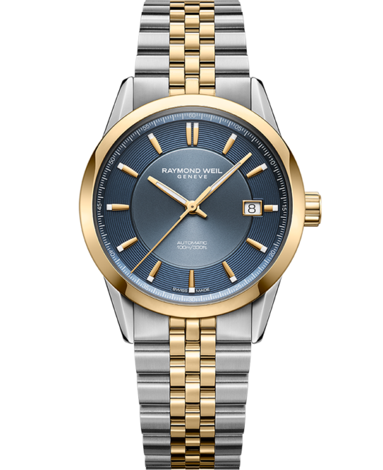 Freelancer Automatic Blue Dial Stainless Steel Two-Tone Bracelet Watch, 38mm