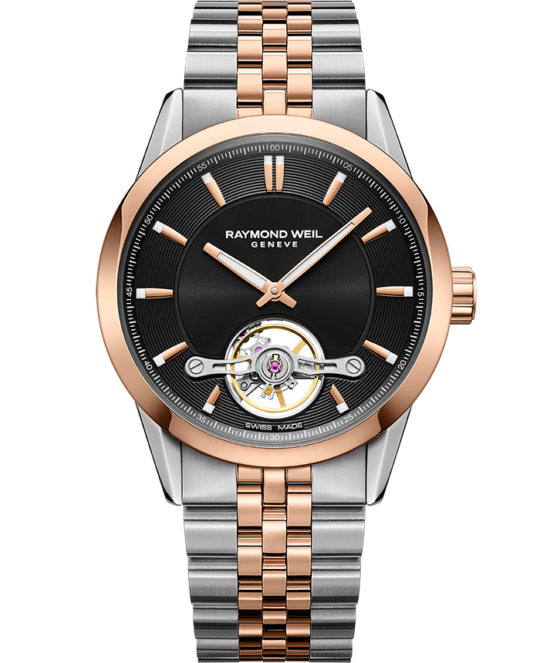 Freelancer Men’s Automatic Black Dial Two-Tone Bracelet Watch, 42.5mm