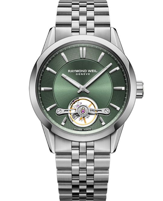 Freelancer Men’s Automatic Green Dial Bracelet Watch, 42.5mm